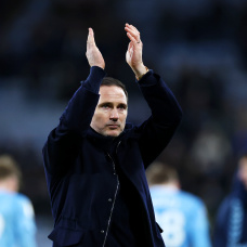 COVENTRY, ENGLAND - FEBRUARY 16: Frank Lampard, Manager of Coventry City, applauds the fans after the team's victory in the Sky Bet Championship match between Coventry City and Middlesbrough at The Coventry Building Society Arena on February 16, 2026 in Coventry, England. (Photo by Dan Istitene/Getty Images)
