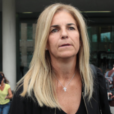 Arantxa Sánchez Vicario a su salida del último juicio acusada por alzamiento de bienes