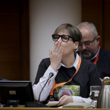 Sonia Fuster, víctima de la dana, en Les Corts