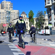 Los nuevos patinetes de la Policía Local de Valencia