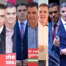 Pedro Sánchez  ysu evolución desde el 2018 al 2026.