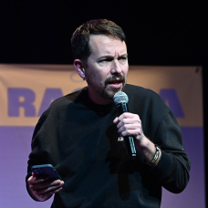 Pablo Iglesias, interviene en un mitin de Podemos-Alianza Verde, el 4 de febrero.