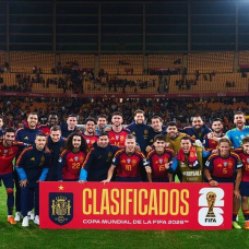 Los jugadores de la selección española tras clasificarse para el Mundial 2026.

RFEF / Europa Press