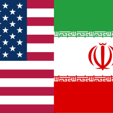 EEUU e Irán banderas