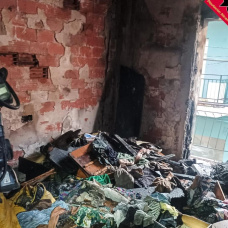 Así ha quedado la vivienda siniestrada en Denia.