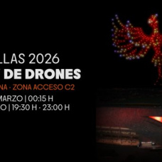 Imagen promocional del espectaculo de drones organizado por el Roig Arena para los dias 13 y 14 de marzo en Valencia.