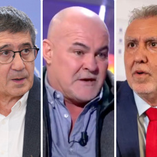 Patxi López, el mediador del Tito Berni, Antonio Navarro Tacoronte, y el ministro Ángel Víctor Torres
