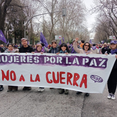 El sindicato MATS Madrid en su combo 8M y "no a la guerra"