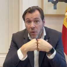 El ministro de Transportes, Óscar Puente, en el vídeo que se ha grabado