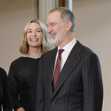 Felipe VI y Marta Ortega en el Patronato de la Galería de las Colecciones Reales.
