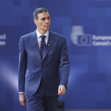 El presidente del Gobierno, Pedro Sánchez, a su llegada a la cumbre del Consejo Europeo que se celebra este jueves en Bruselas (Bélgica).