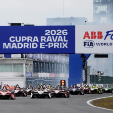 La salida del Gran Premio de Madrid de Fórmula E