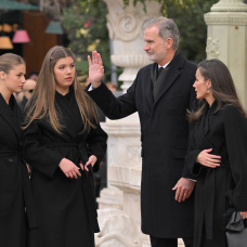 La Familia Real el pasado enero. Photo by Nikos Chalkiopoulos/Intime/Athena Pictures/Shutterstock.