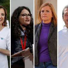 María José Catalá, Mónica Oltra, Pilar Bernabé y Vicente Barrera