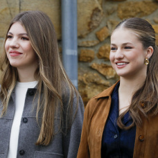 La Princesa Leonor y la Infanta Sofía, en Asturias el pasado otoño.