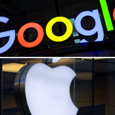 Logos de Google y Apple.