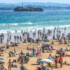 Primera playa de El Sardinero, Santander, Cantabria (España).