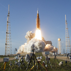 El Artemis II, en el momento de su despegue