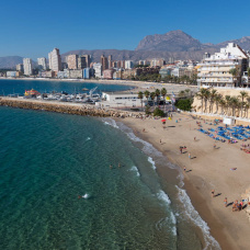 La playa del Mal Pas en Benidorm (Alicante)