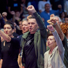 (Foto de ARCHIVO)
El secretario general de EH Bildu, Arnaldo Otegi, en un homenaje a etarras