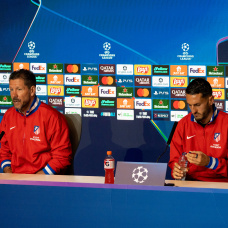 Simeone y Koke compadecen en rueda de prensa