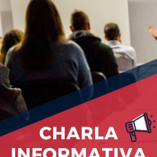 Vista parcial del cartel sobre la charla informativa.