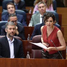 La presidenta de la Comunidad de Madrid, Isabel Díaz Ayuso durante la Asamblea de Madrid.