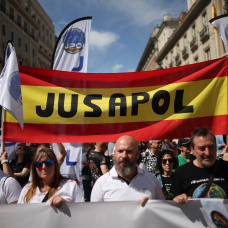 Manifestación policial convocada por JUSAPOL, JUPOL y JUCIL en Madrid