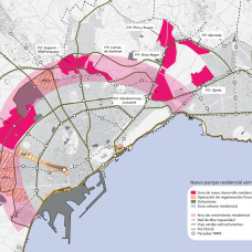 En rojo, las nuevas zonas de desarrollo residencial de Alicante