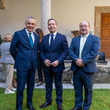 Los diputados de Vox en Extremadura Angel Pelayo, Óscar Fernández y Juan José García