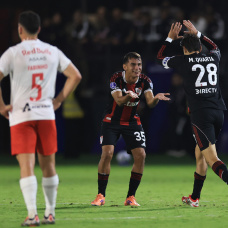 BRAGANCA PAULISTA, BRAZIL - APRIL 30: Lucas Martinez Quarta of River Plate celebrates with teammate Joaquin Freitas after scoring the team's first goal  during the Copa CONMEBOL Sudamericana 2026 Group H match between Bragantino and River Plate  at Nabi Abi Chedid on April 30, 2026 in Braganca Paulista, Brazil.  (Photo by Buda Mendes/Getty Images)