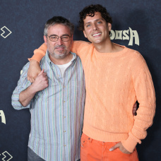 Jordi Évole y Eduardo Casanova durante el estreno de 'Sidosa'