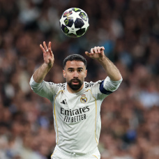 MADRID, SPAIN - MARCH 11: Daniel Carvajal of Real Madrid
in action during the UEFA Champions League 2025/26 Round of 16 First Leg match between Real Madrid CF and Manchester City FC at Estadio Santiago Bernabeu on March 11, 2026 in Madrid, Spain. (Photo by Florencia Tan Jun/Getty Images)