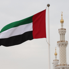 La bandera de los Emiratos Árabes Unidos. 
Valery Sharifulin/TASS