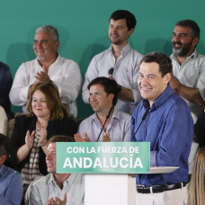 El presidente del PP-A y candidato a la reelección a la presidencia de la Junta de Andalucía, Juanma Moreno.