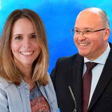 María Martín y Miguel Tellado. secretario general del Partido Popular