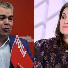 Santos Cerdán y Ketty Garat
