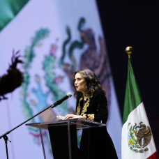 La presidenta de la Comunidad de Madrid, Isabel Díaz Ayuso, en su viaje institucional a México.