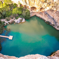 Vista del Charco Azul de Chulilla.
