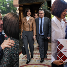 Morant con Zapatero, Ábalos y Cerdán
