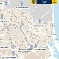 Ubicaciones de los nuevos radares en la ciudad de Valencia