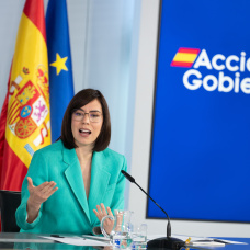 Diana Morant interviniendo en el Consejo de Ministros