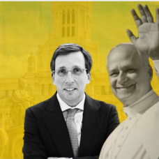 El alcalde de Madrid, José Luis Martínez-Almeida y el Papa León XIV