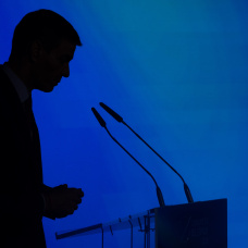 El presidente del Gobierno, Pedro Sánchez, durante el acto oficial de clausura del Congreso del Espacio 2026.