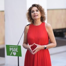 La secretaria general del PSOE de Andalucía, María Jesús Montero, en el Parlamento andaluz.