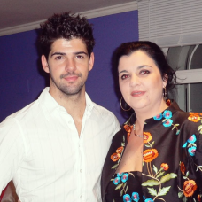 Miguel Ángel Muñoz junto a su madre, Cristina Blanco.