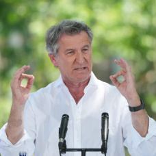 Feijóo en su discurso en O Pino