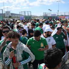 ZAPOPAN, MEXICO - JUNE 18: Fans of Mexico arrive at the stadium before the FIFA World Cup 2026 Group A match between Mexico and Korea Republic at Guadalajara Stadium on June 18, 2026 in Zapopan, Mexico. (Photo by David Ramos/Getty Images)