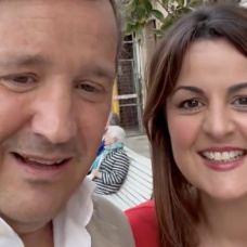 Marcial Cuquerella y Ketty Garat en Ferrol