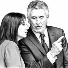 Mercedes González y el ministro del Interior, Fernando Grande-Marlaska
